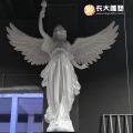 玻璃钢天使装饰雕塑安装完成