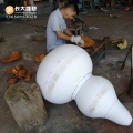 锻紫铜葫芦雕塑制作中